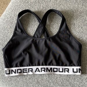 Under Armour Black Sports Bra with Logo Band